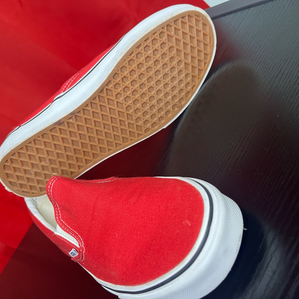 Vans Red Slip-On Loafers - Picture 7 of 7